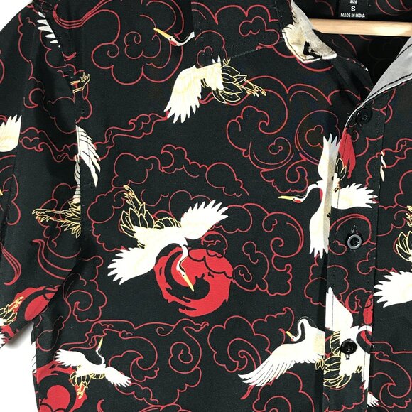 Just Attitude Adult Unisex Small All Over Print Short Sleeve Button Up Shirt - Picture 2 of 7